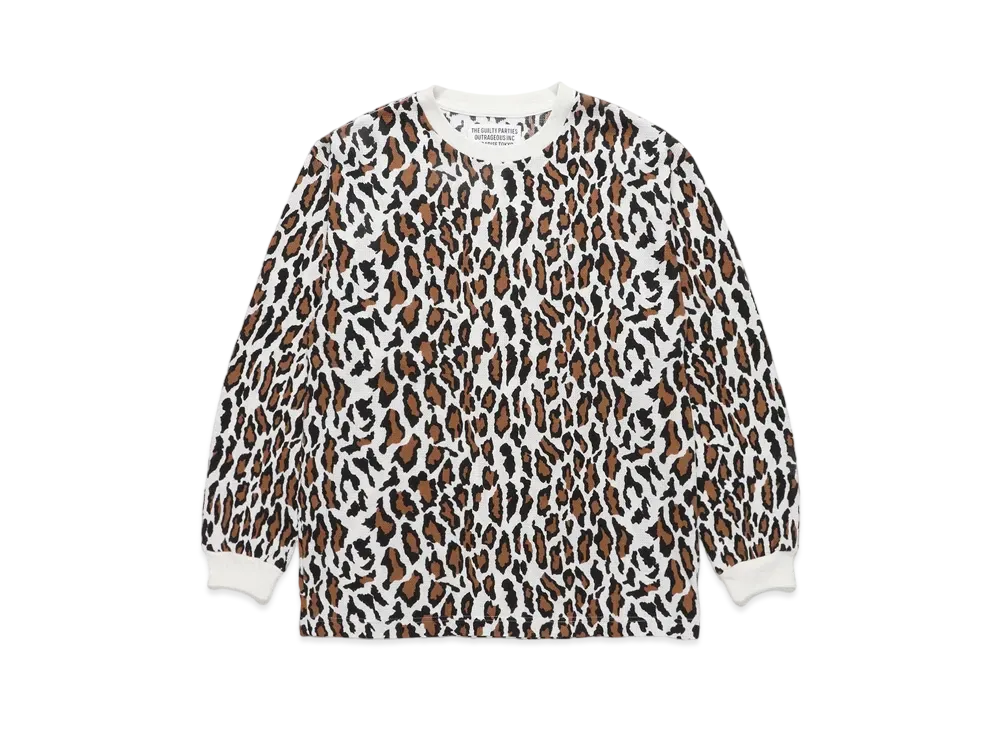WACKO MARIA LEOPARD THERMAL SHIRT "White"