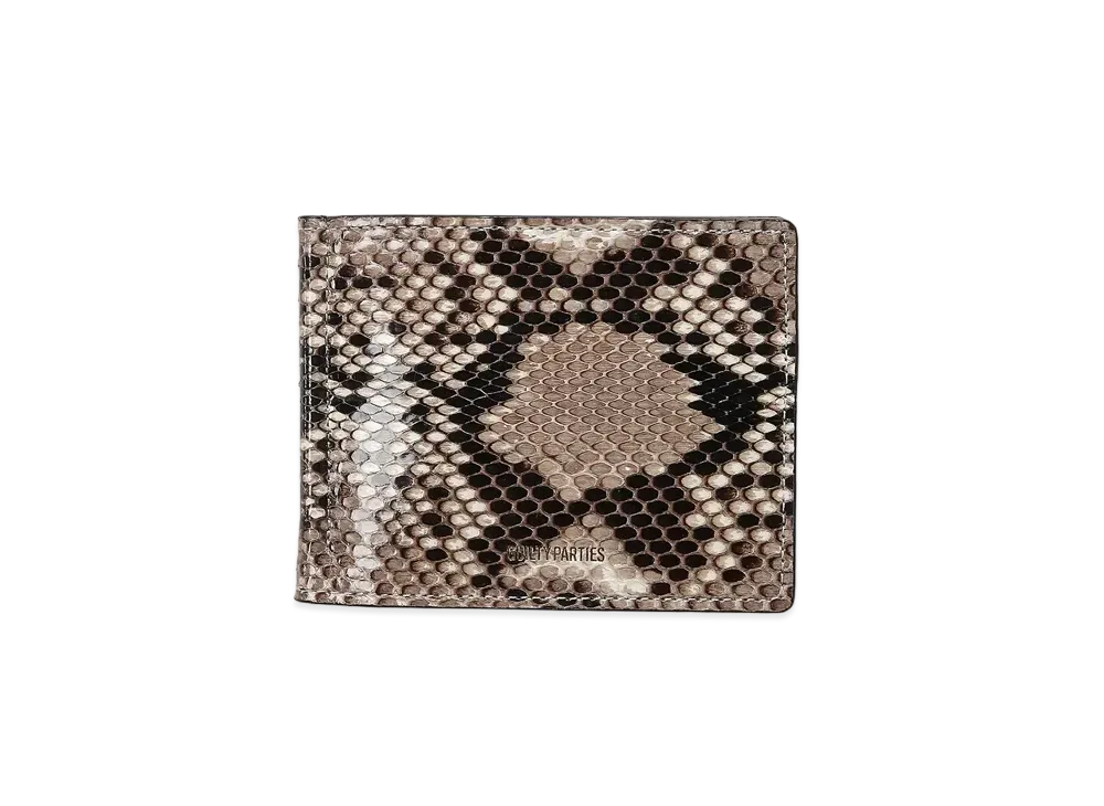 WACKO MARIA SPEAK EASY / PYTHON LEATHER CLIP WALLET "White"