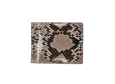 WACKO MARIA SPEAK EASY / PYTHON LEATHER CLIP WALLET "White"
