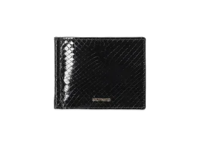 WACKO MARIA SPEAK EASY / PYTHON LEATHER CLIP WALLET "Black"