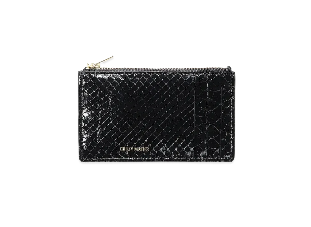 WACKO MARIA SPEAK EASY / PYTHON LEATHER COIN CASE "Black"