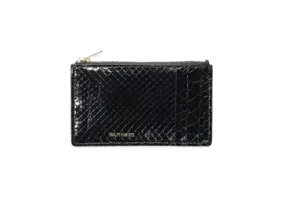 WACKO MARIA SPEAK EASY / PYTHON LEATHER COIN CASE "Black"