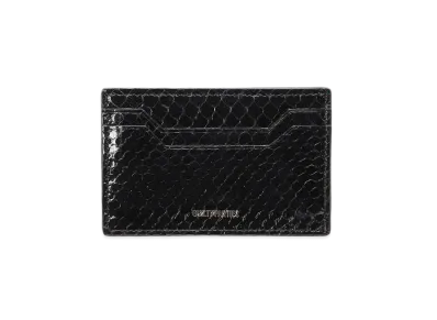 WACKO MARIA SPEAK EASY / PYTHON LEATHER CARD CASE "Black"