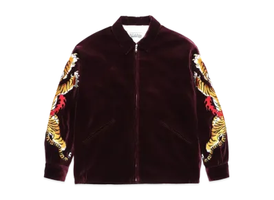 WACKO MARIA TIM LEHI / VELOUR VIETNAM JACKET "Burgundy"