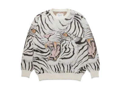 WACKO MARIA TIM LEHI / KNIT JAQUARD SWEATER "White"