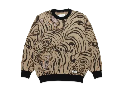 WACKO MARIA TIM LEHI / KNIT JAQUARD SWEATER "Beige"