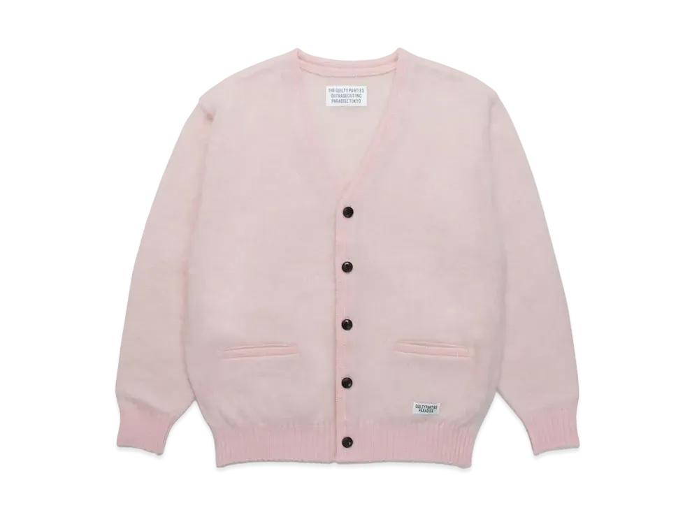 WACKO MARIA MOHAIR KNIT CARDIGAN "Pink"