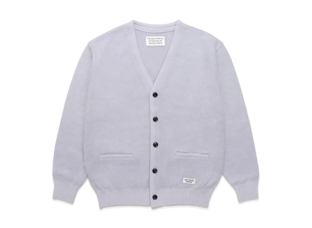 WACKO MARIA MOHAIR KNIT CARDIGAN "Purple"
