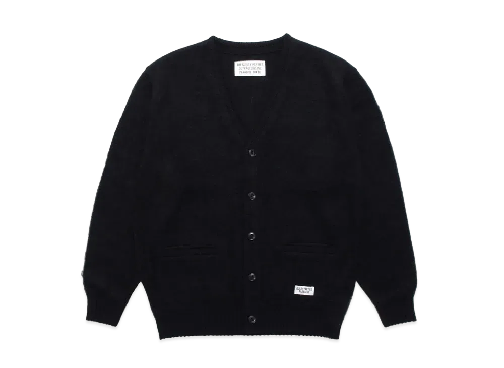 WACKO MARIA MOHAIR KNIT CARDIGAN "Black"