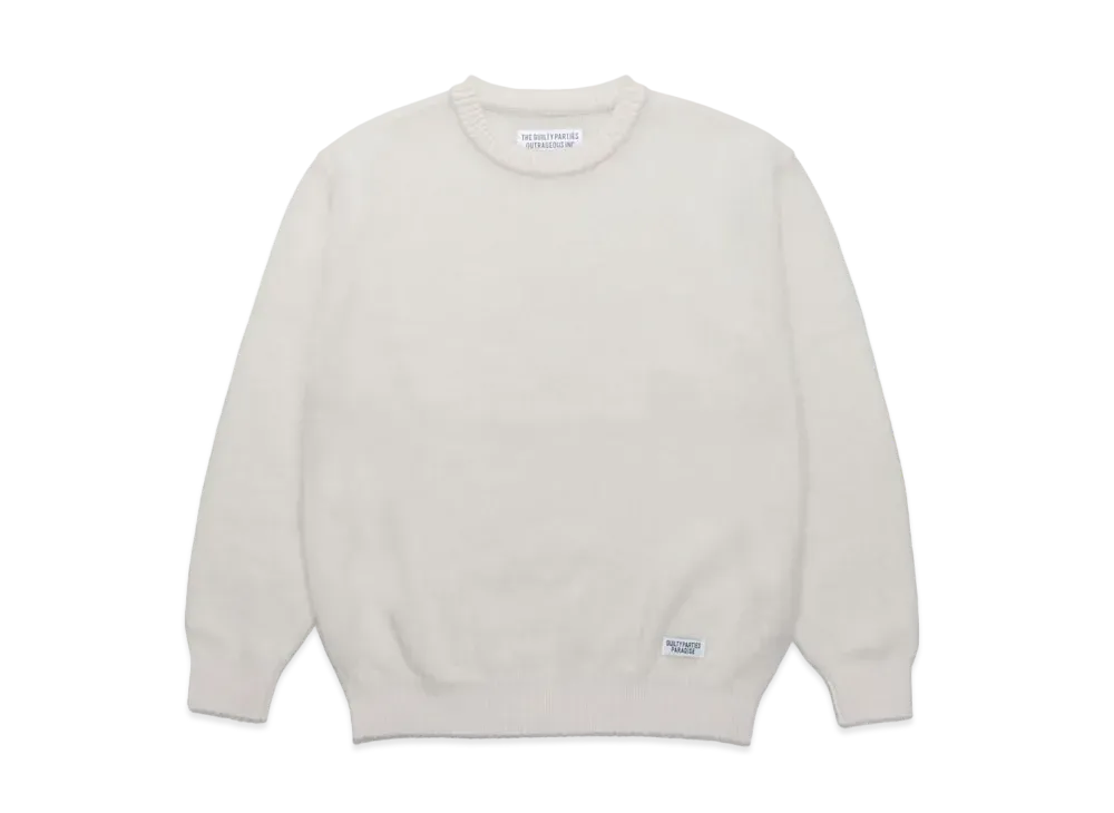 WACKO MARIA MOHAIR KNIT SWEATER "White"