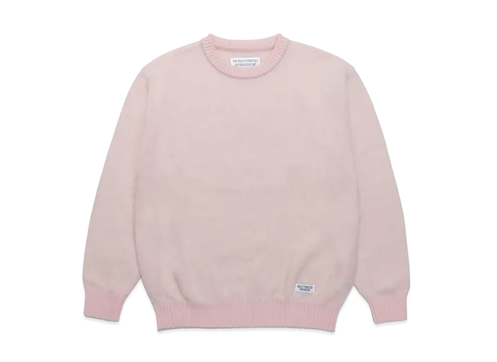 WACKO MARIA MOHAIR KNIT SWEATER "Pink"