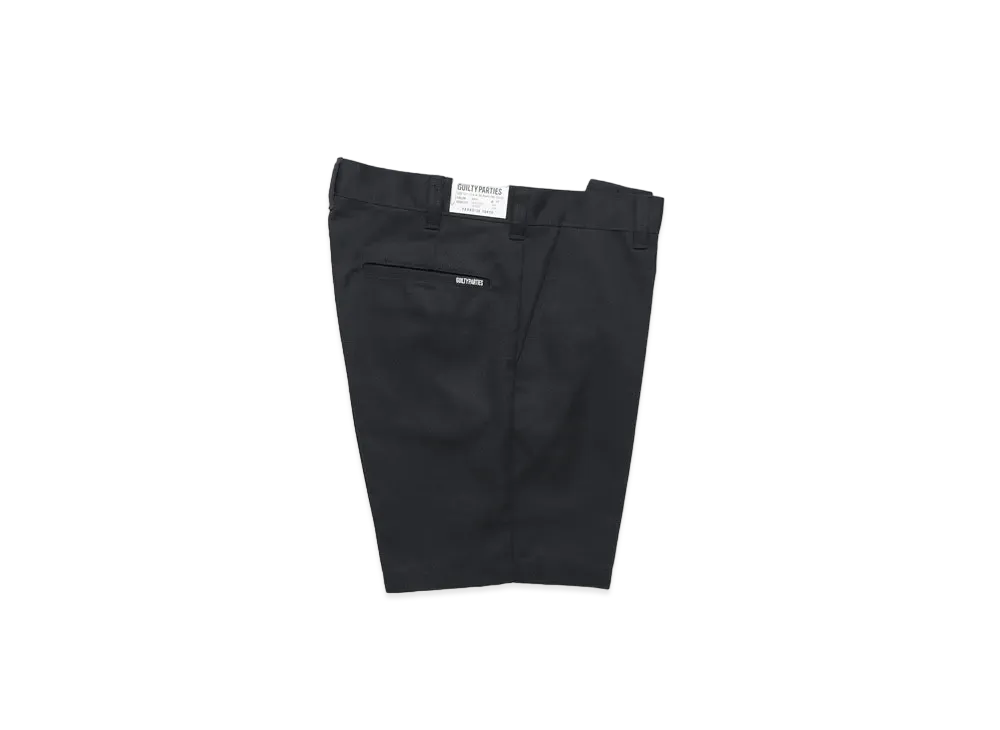 WACKO MARIA GP-104-A-BLANKLINE-ZACK / TWILL SKATE SHORTS "Black"