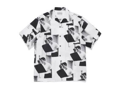 WACKO MARIA CHET BAKER / HAWAIIAN SHIRT #1 "Mono White "