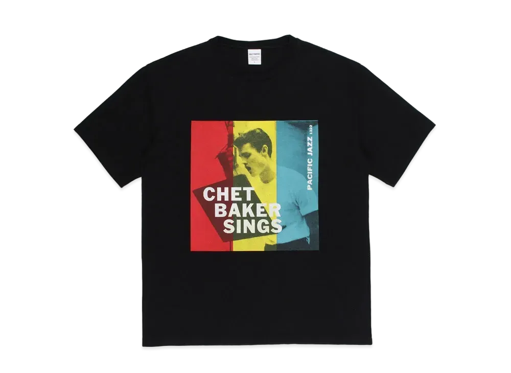 WACKO MARIA CHET BAKER / WASHED HEAVY WEIGHT T-SHIRT #1 "Black"