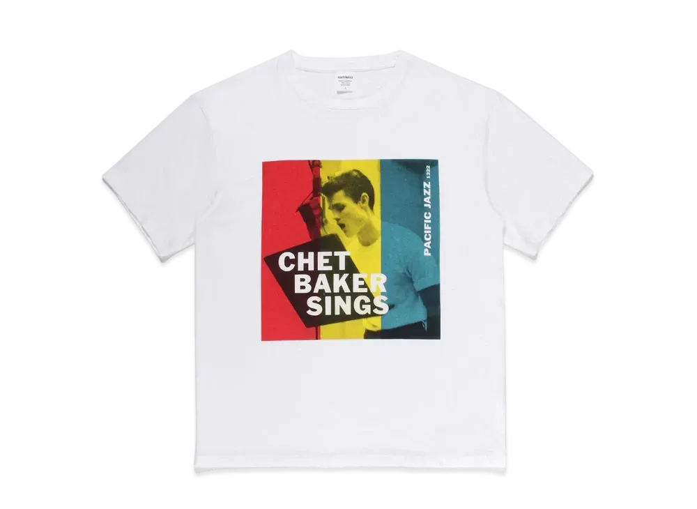 WACKO MARIA CHET BAKER / WASHED HEAVY WEIGHT T-SHIRT #1 "White"