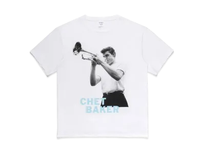 WACKO MARIA CHET BAKER / WASHED HEAVY WEIGHT T-SHIRT #2 "White"