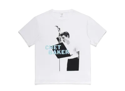 WACKO MARIA CHET BAKER / WASHED HEAVY WEIGHT T-SHIRT #3 "BlWhiteck"