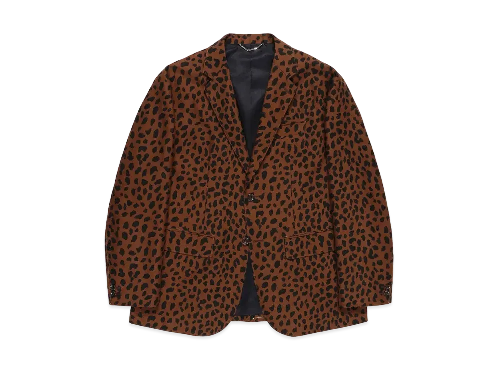 WACKO MARIA LEOPARD UNCONSTRUCTED JACKET "Brown"