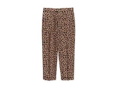 WACKO MARIA LEOPARD PLEATED TROUSERS (TYPE-2) "Beige"