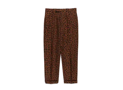 WACKO MARIA LEOPARD PLEATED TROUSERS (TYPE-2) "Brown"