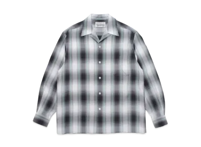 WACKO MARIA CHECK OPEN COLLAR SHIRT "Green"