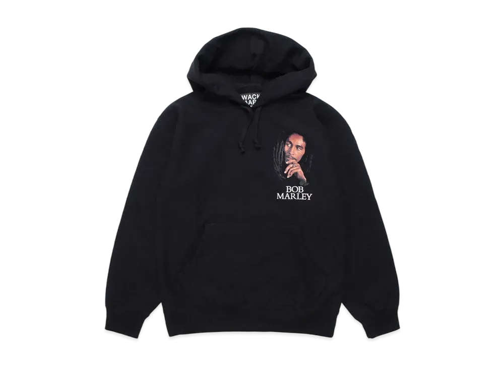 WACKO MARIA BOB MARLEY / Heavy Weight Pull Over Hooded Sweat Shirt "Black"