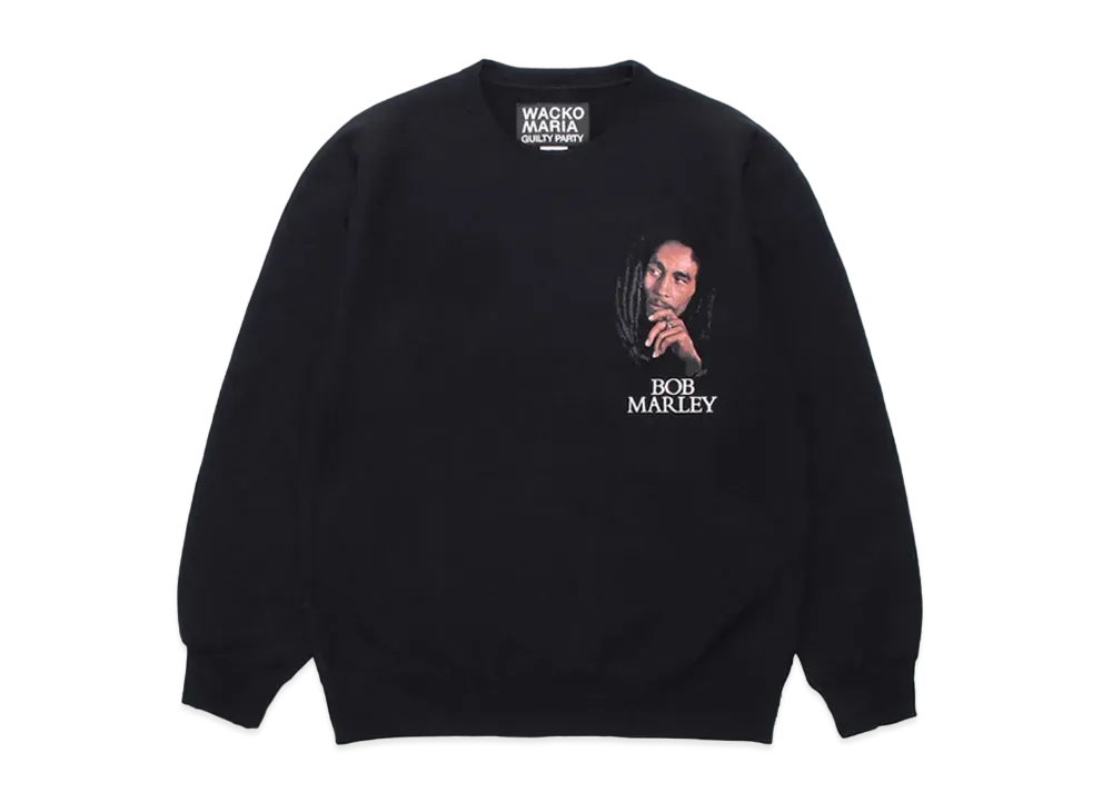 WACKO MARIA BOB MARLEY / Heavy Weight Crew Neck Sweat Shirt "Black"