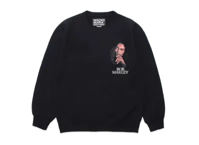WACKO MARIA BOB MARLEY / Heavy Weight Crew Neck Sweat Shirt "Black"