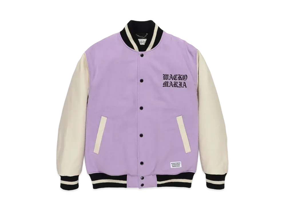 WACKO MARIA Varsity Jacket "Light Purple"