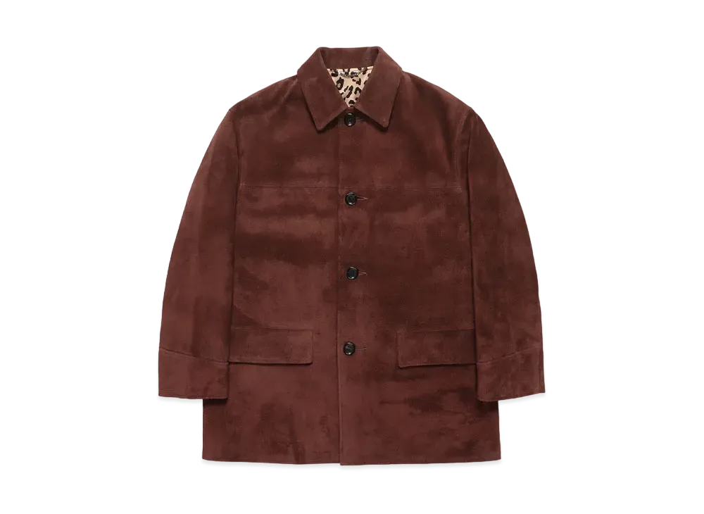 WACKO MARIA Suede Leather Car Coat "Brown"