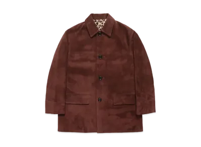 WACKO MARIA Suede Leather Car Coat "Brown"