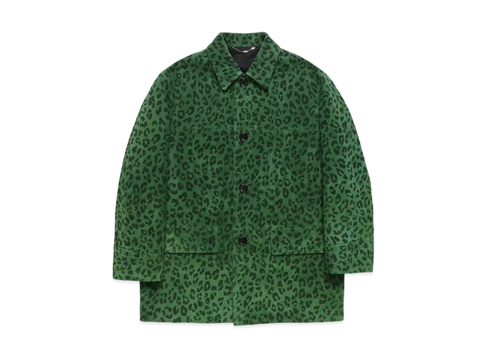 WACKO MARIA Suede Leather Car Coat "Green"