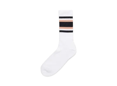 WACKO MARIA Sports Socks "White Orange"