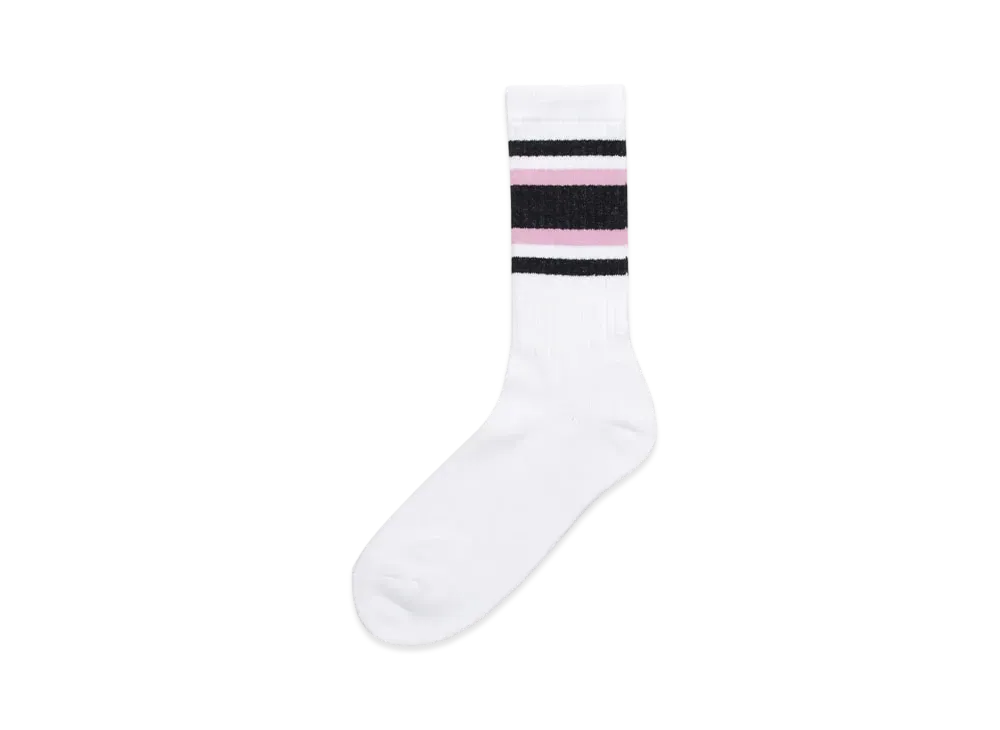 WACKO MARIA Sports Socks "White Pink"