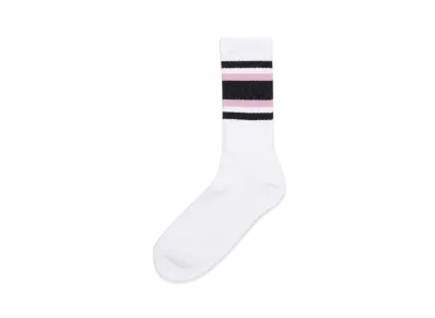 WACKO MARIA Sports Socks "White Pink"