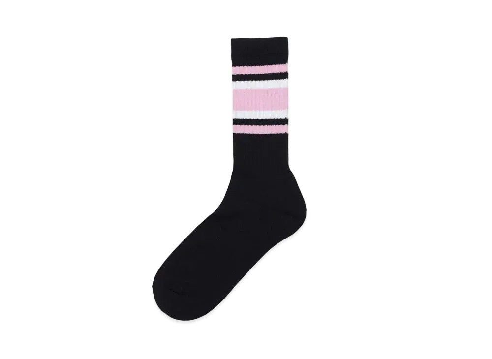 WACKO MARIA Sports Socks "Black Pink"