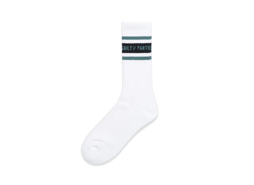 WACKO MARIA Sports Socks "White Blue"