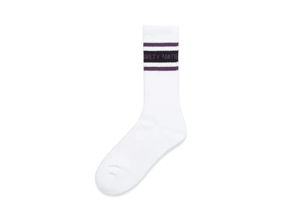 WACKO MARIA Sports Socks "White Purple"