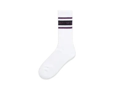 WACKO MARIA Sports Socks "White Purple"