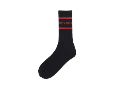 WACKO MARIA Sports Socks "Black Burgundy"
