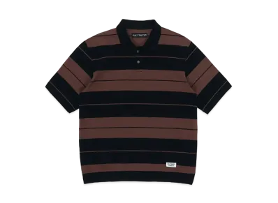 WACKO MARIA Striped Polo Shirt "Brown"