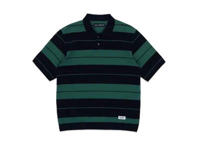 WACKO MARIA Striped Polo Shirt "Green"