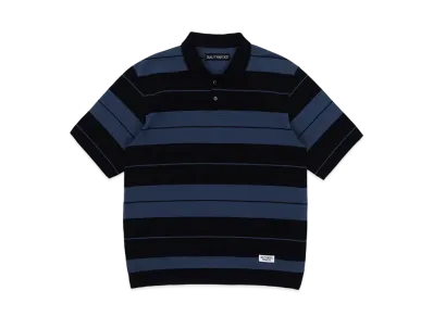 WACKO MARIA Striped Polo Shirt "Navy"