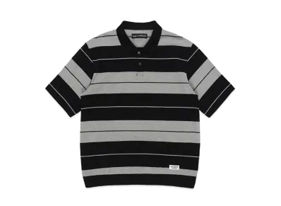 WACKO MARIA Striped Polo Shirt "Gray"