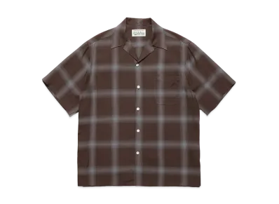 WACKO MARIA Check Open Collar Shirt "Brown"