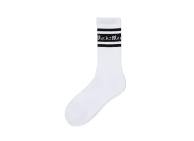 WACKO MARIA Logo Jacquard Socks "White/Black"