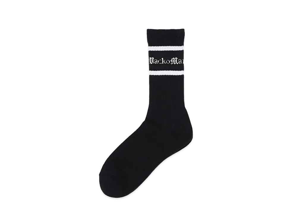 WACKO MARIA Logo Jacquard Socks "Black/White"