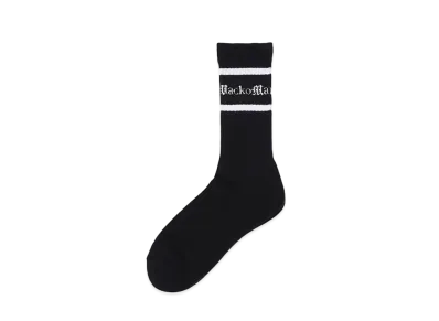 WACKO MARIA Logo Jacquard Socks "Black/White"