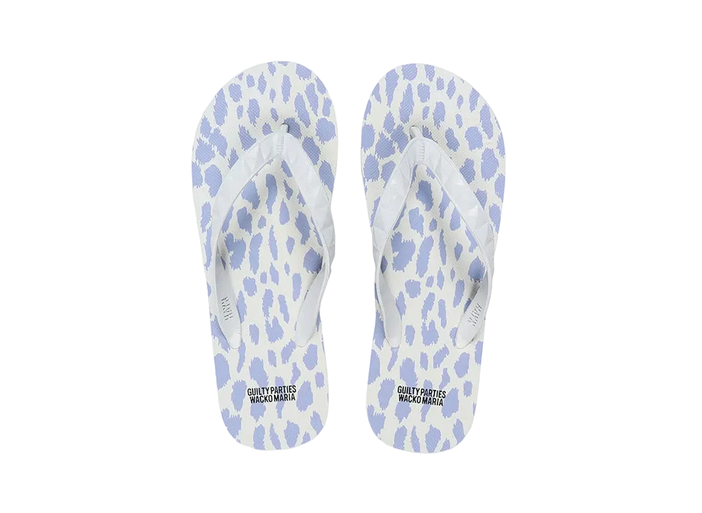 WACKO MARIA Hayn / Leopard Beach Sandals "Purple"