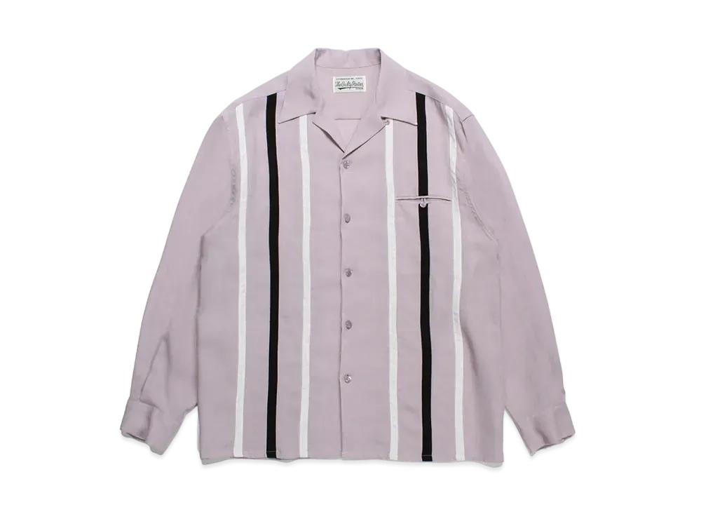 WACKO MARIA Switching Open Collar Shirt "Purple"